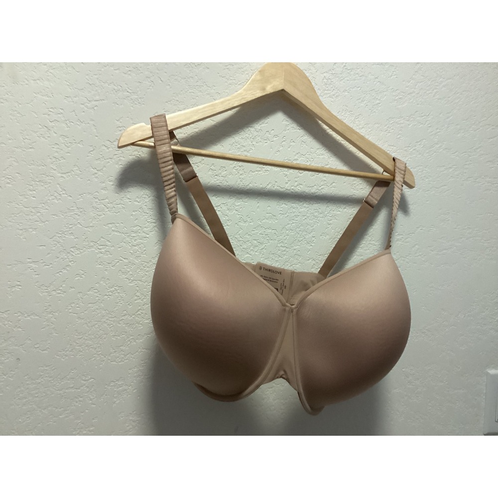 ThirdLove 24/7 Classic T-Shirt Bra Womens‎ 38I Beige Underwire Padded Smooth